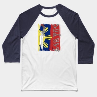 Philippine Flag & Knife / Baybayin word Pudang-Kalis Baseball T-Shirt